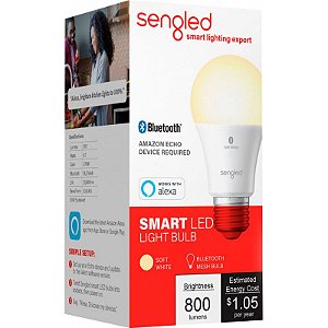 Lâmpada Sengled - Smart Bluetooth MESH LED - Bulbo A19 - Branco Suave- 110 volts
