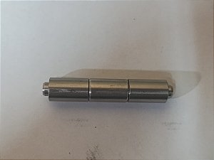 1 Dobradiça tripla 3/8'' (três buchas / haste lisa) Aço Inox 304
