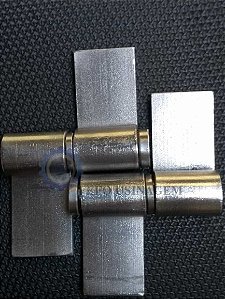 1 Dobradiça tipo serralheiro com aba nº 3 aço inox 304