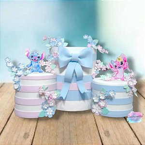 Bolo Fake Lilo e Stitch - Criações em EVA