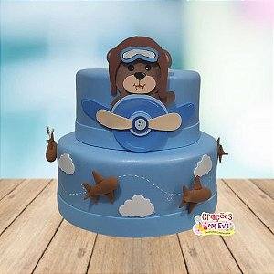 Bolo Fake Urso Aviador