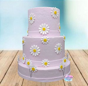 Bolo Fake Margaridas