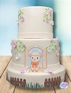 Bolo Fake Ovelhinha de Jesus | Ovelha