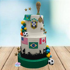 Bolo Fake Copa do Mundo 2026