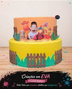 Bolo Fake Cocoricó para Decoração Festas