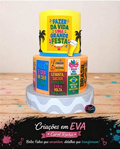 Bolo Fake Brasilidade para Decoração