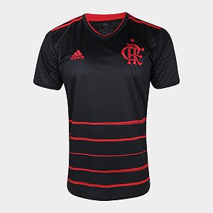 Camisa Flamengo III 20/21 s/n° Torcedor Adidas Masculina - Preto