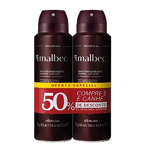 Kit Desodorante Antitranspirante Malbec (2 unidades)