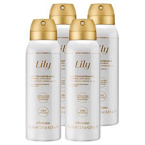 Kit 4 Desodorante Antitranspirante Lily (4 unidades)