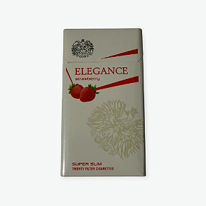 Cigarro Elegance Sabor Morango – Super Slim  Contem 20 Cigarros