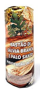 Bastão de Sávia Branca e Palo Santo