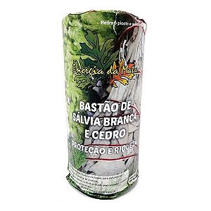 Bastão de Sálvia Branca e Cedro