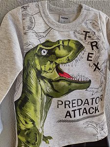 Conjunto de Moletom Infantil Dino T-Rex - Menino - Rovitex