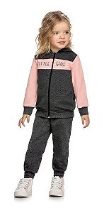 Conjunto Infantil de Moletom Menina Little Girl - Kely e Kety