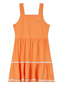 Vestido Infantil Regata em Malha com Guipir - Brandili