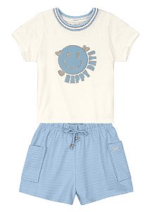Conjunto Infantil com Cropped e Short Menina - Brandili