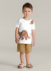 Conjunto Infantil Menino com estampa de Dinossauro - Brandili