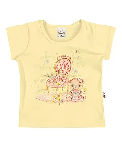 Blusa Infantil Menina Estampa Ursinha Fofa com Strass - Elian