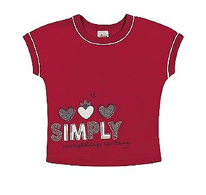 Blusa Infantil Menina Corações - Elian