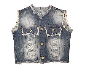 Colete Infantil Jeans Feminino