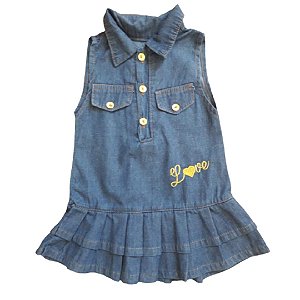 Vestido Infantil Love com Babado