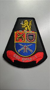BRASÃO 55 BPM/I  ( COURO PRETO ) PMSP