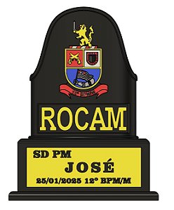 PLACA DECORATIVA POLICIA MILITAR IMPRESSÃO 3D
