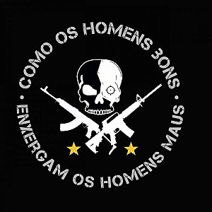 CAMISETA COMO OS HOMENS BONS ENXERGAM OS HOMENS MAUS (NAVI MILITAR)