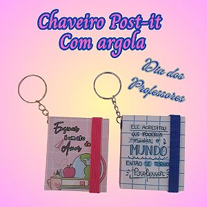 CHAVEIRO MINI POST-IT DIA DOS PROFESSORES