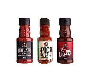 Kit molhos de pimenta 3 unidades gonzalo