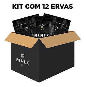 Kit 12 Ervas Mate Terere Black Erva 500g - Double Black