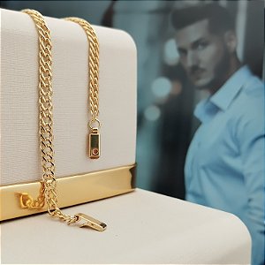 Pulseira Masculina Grumet Dupla Semijoia 18k