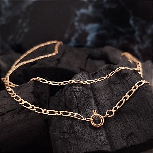 Corrente Masculina Grumet 1 por 1 Semijóia  18k 60cm