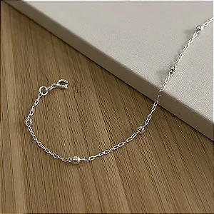 Pulseira Bolinhas  - Prata 925 - MP102-1696