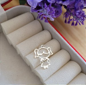 Pingente Menina ( Filha ) - Prata 925 - MPI147-546