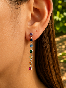 Brinco 7 Chakras Prata 925 - MB290