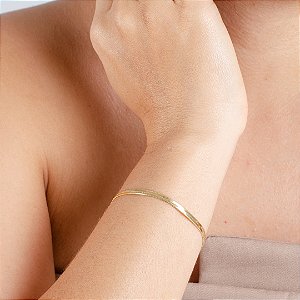 Pulseira Laminada - Semijoia 18k - MP824-12140