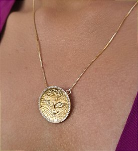 Gargantilha Espírito Santo Cravejada - Semijoia 18k
