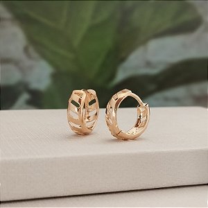 Argola Trabalhada 15mm - Semijoia 18k MB370-540