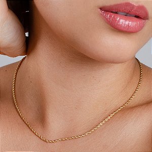 Gargantilha Cordão Baiano - Semijoia 18k - MG527-18190