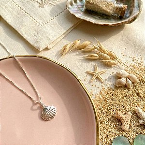 Gargantilha Concha Do Mar Prata 925 - 45 cm