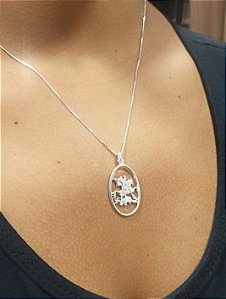 Gargantilha São Jorge - Prata 925 - V15 - 45 cm - MC466-27126