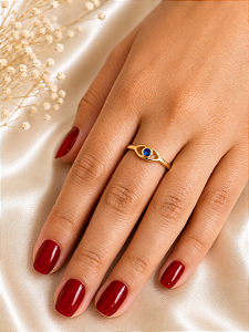 Anel Olho Grego - Semijoia 18k - MA116-990