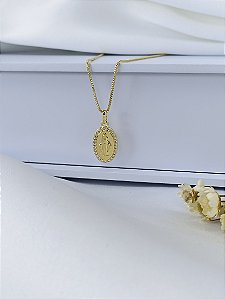 Gargantilha N.Sra Das Graças - Semijoia 18 k - 45 cm - MC593-16116