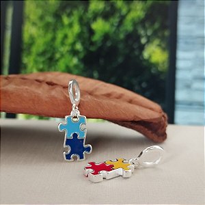 Berloque Autismo Dupla Face - Prata 925 - MBL75-1488