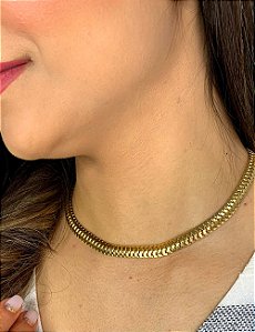 Gargantilha Feminina Lacraia - Semijoia 18k - MC730-40230