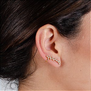 Brinco Ear Cuff Cravejado - Semijoia 18k - MB797-1596