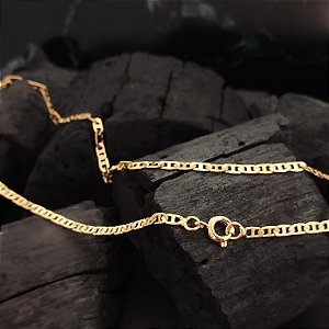 Corrente Masculina Elo Tampa De Latinha- Semijoia 18k - 60 cm - 3 mm
