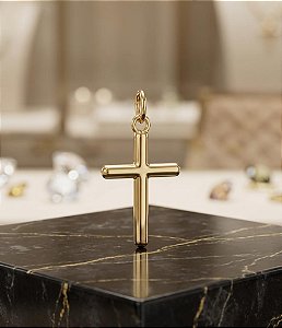 Pingente Crucifixo Liso - Semijoia 18k - MPI221-X120