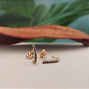 Brinco Cravejado - Semijoia 18k - 12 mm